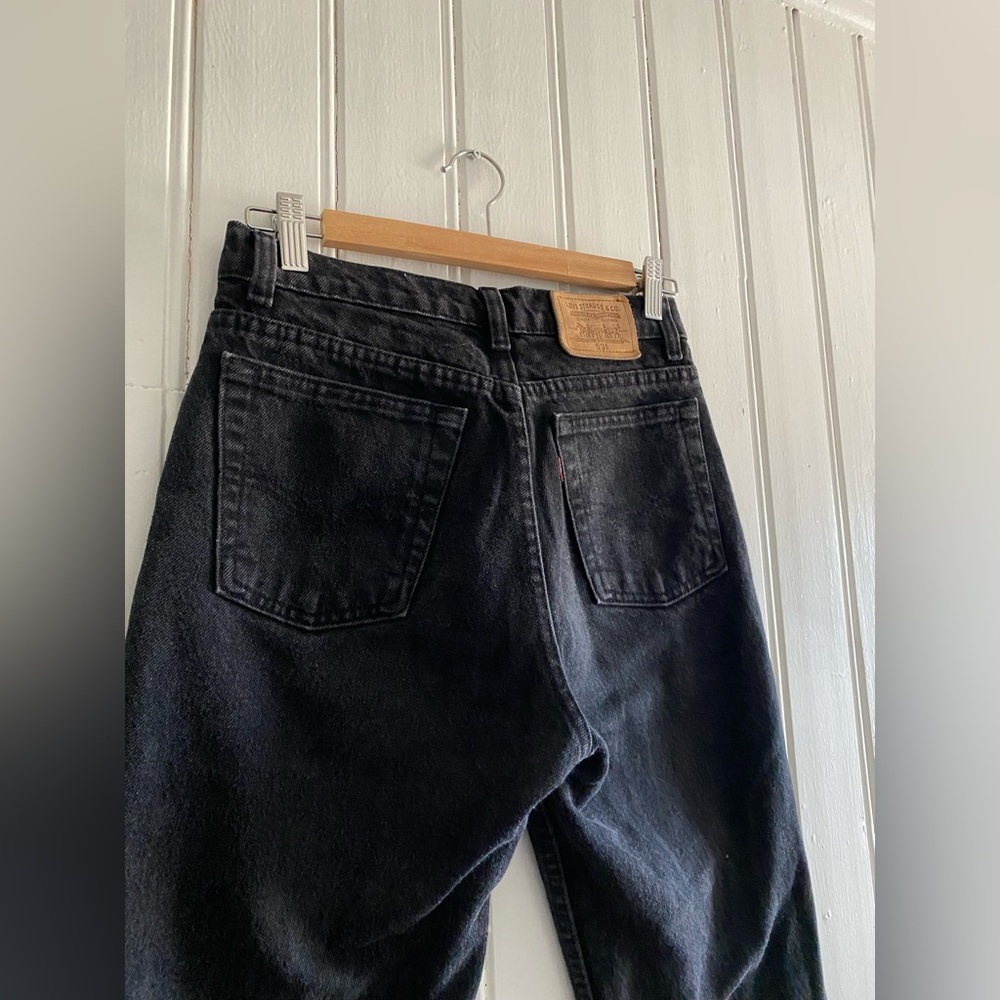 LEVI’S VINTAGE 1990 531 black denim jeans size 25 - Picture 2 of 12